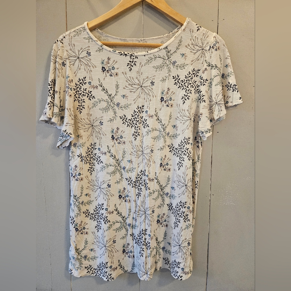 LOFT Black and White Floral Dress